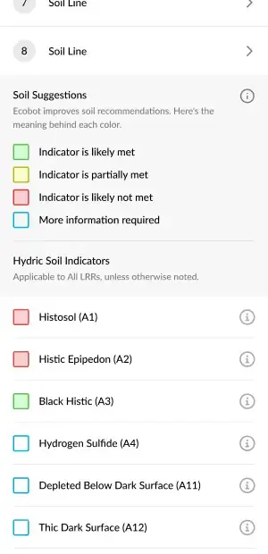 Ecobot app, soil suggestions